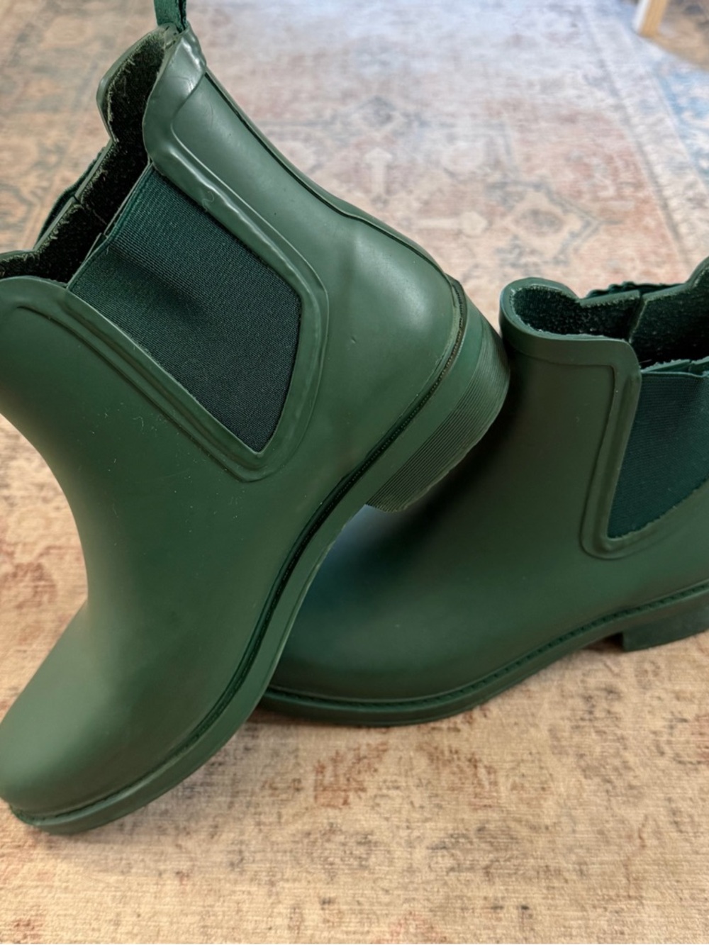 J. Crew Forest Green Chelsea Rain Boots